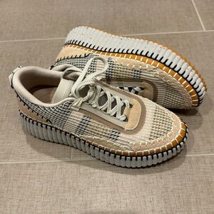 Chloe Nama Platform Sneakers in Biscotti Beige 40